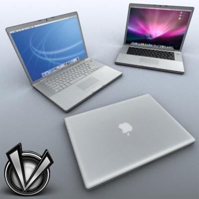 3D Model of Low-Poly, Game-Ready MacBookPro 17' - 3D Render 5